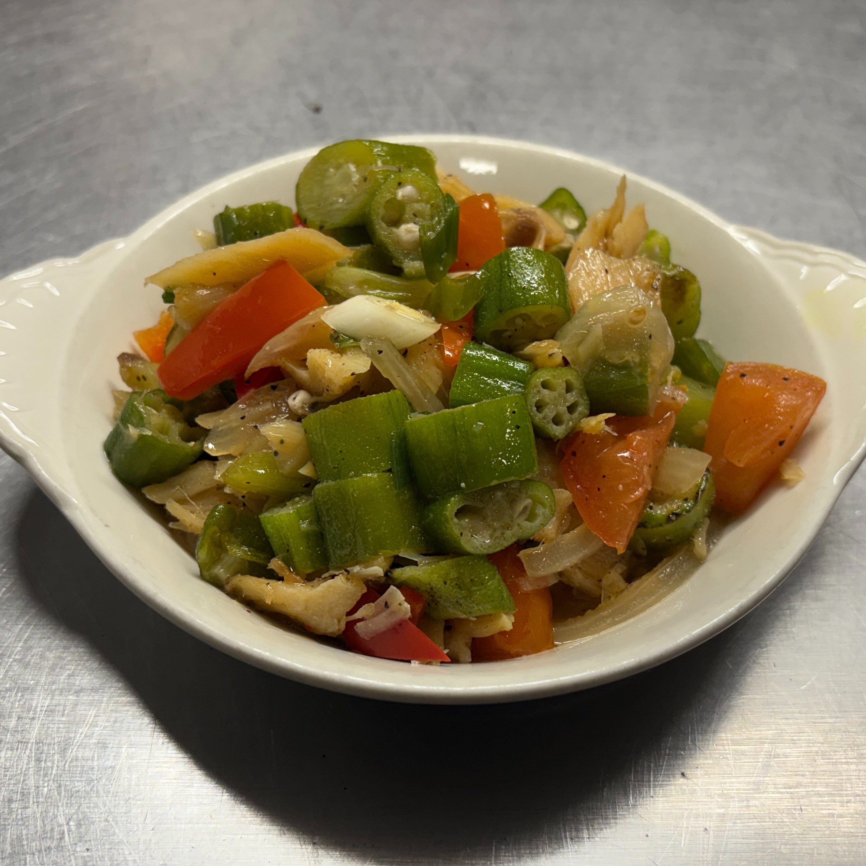 Side - Okra & Saltfish.