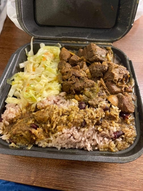 Entrée - Curry Goat.