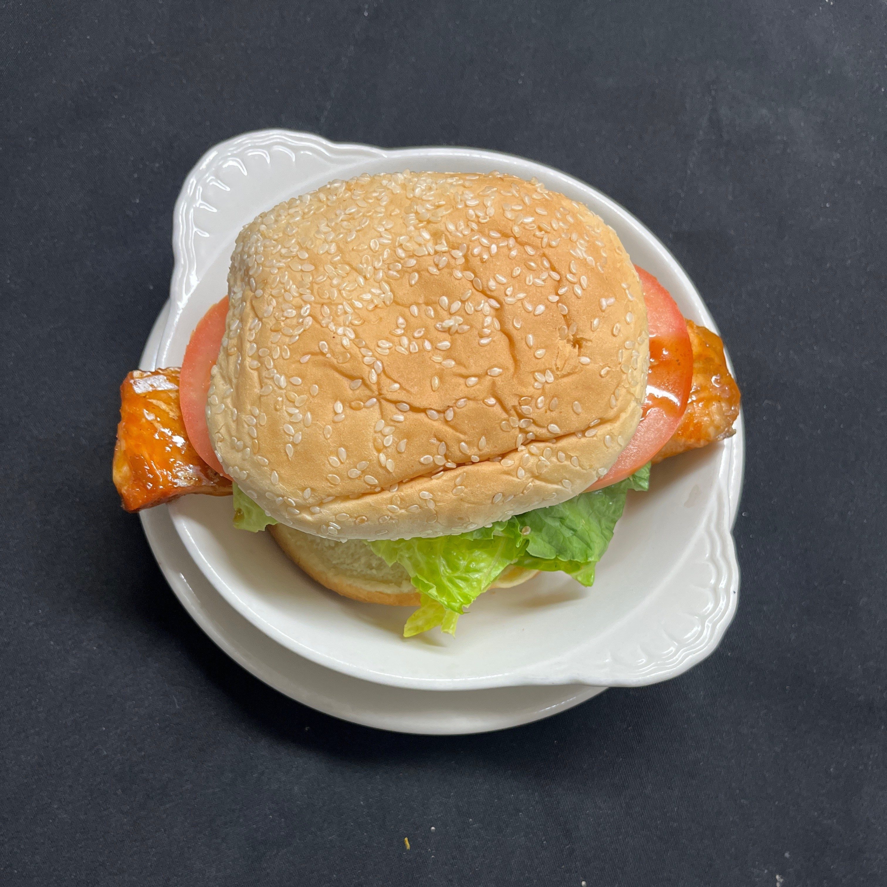 Jerk Salmon Sandwich.