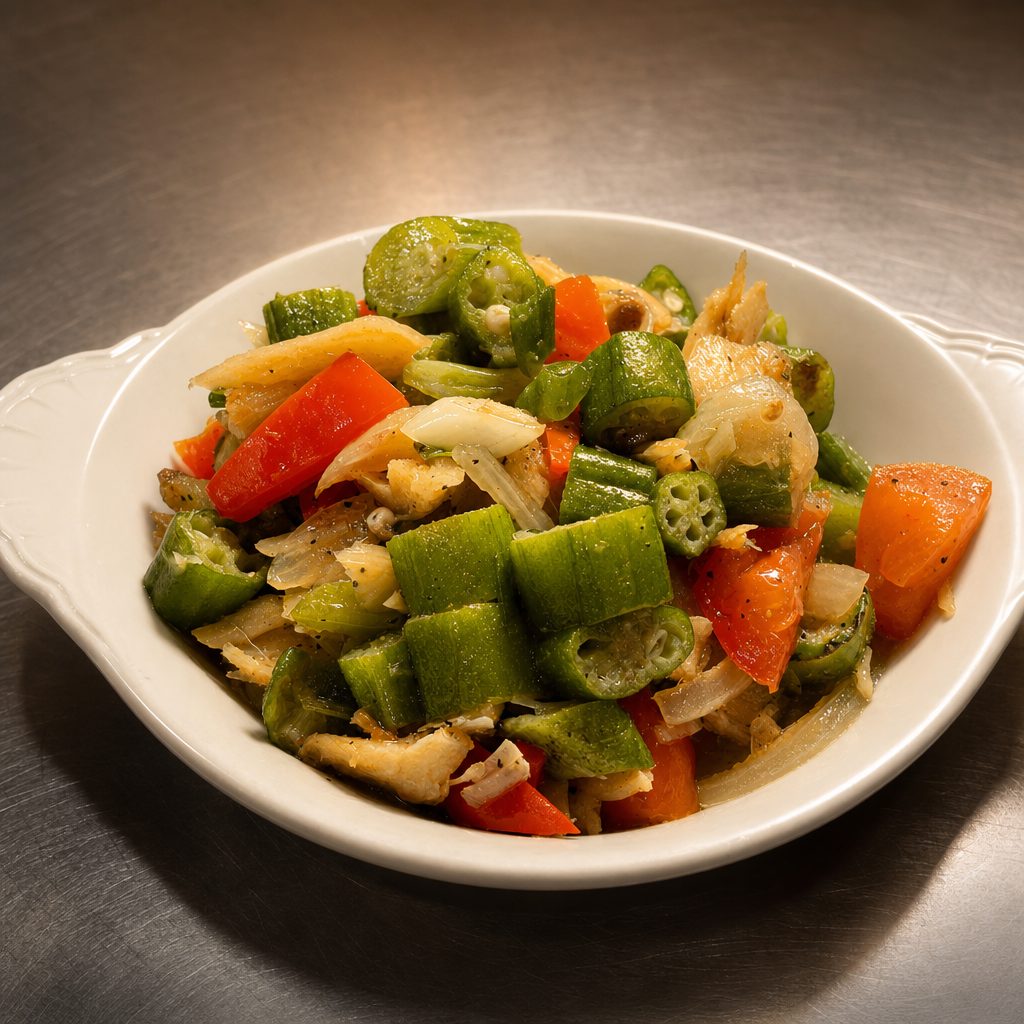 Side - Okra & Saltfish.