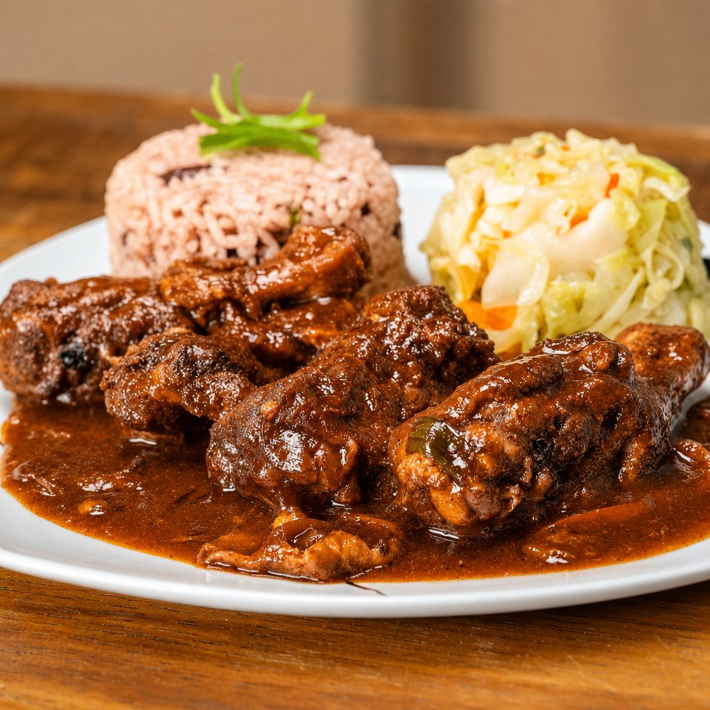 Brown Stew Chicken.