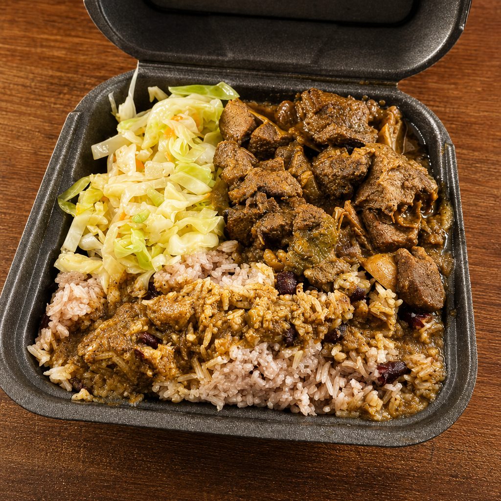 Entrée - Curry Goat.